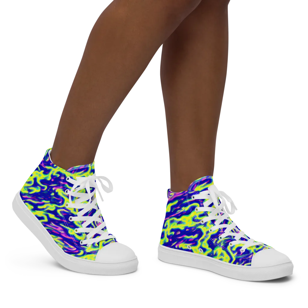 Hyperfluid on Women's High Top Canvas Shoes — Right