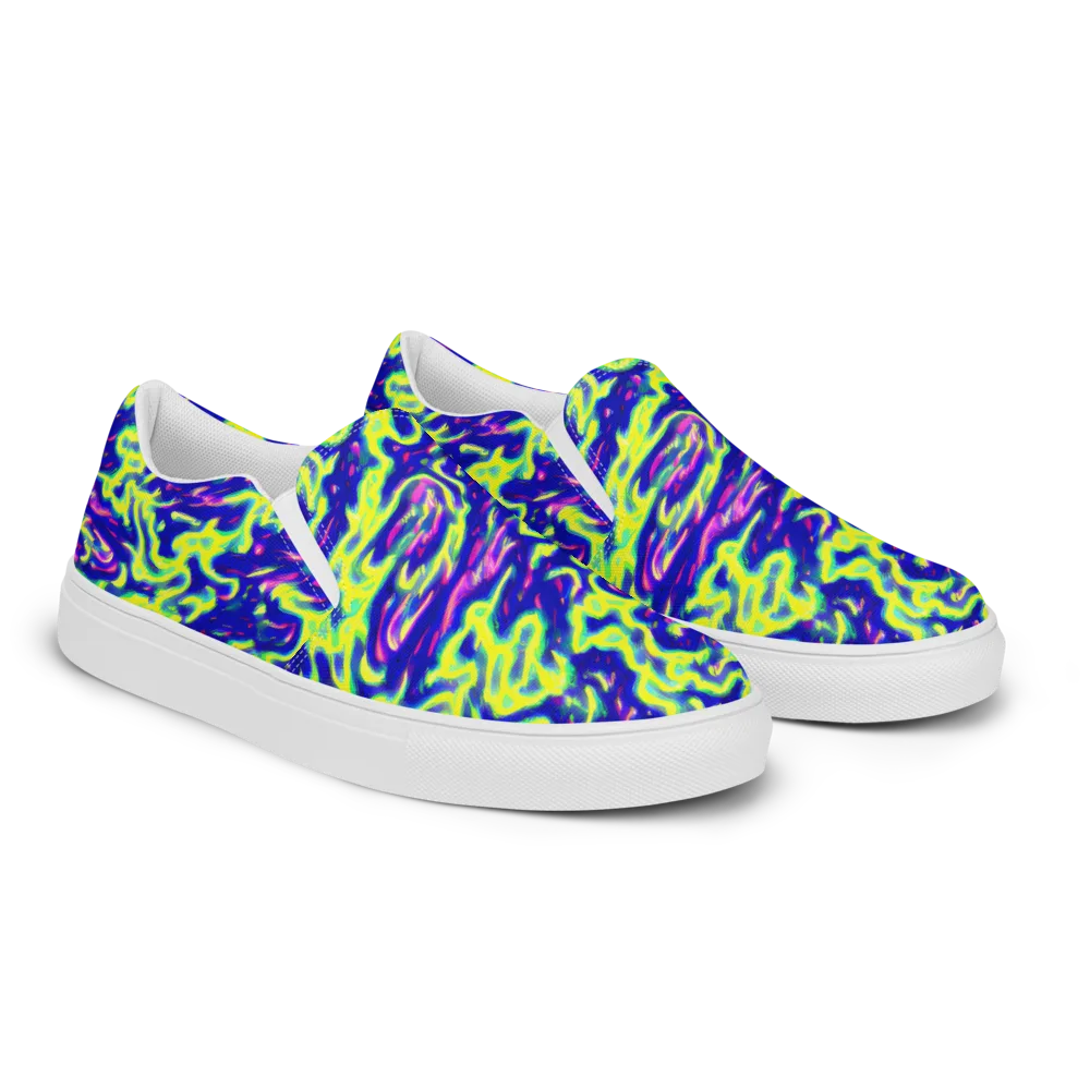 Hyperfluid on Men's Slip-On Canvas Shoes — Right Front