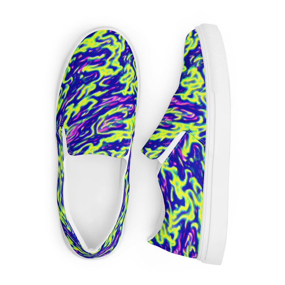Hyperfluid on Men's Slip-On Canvas Shoes — Front