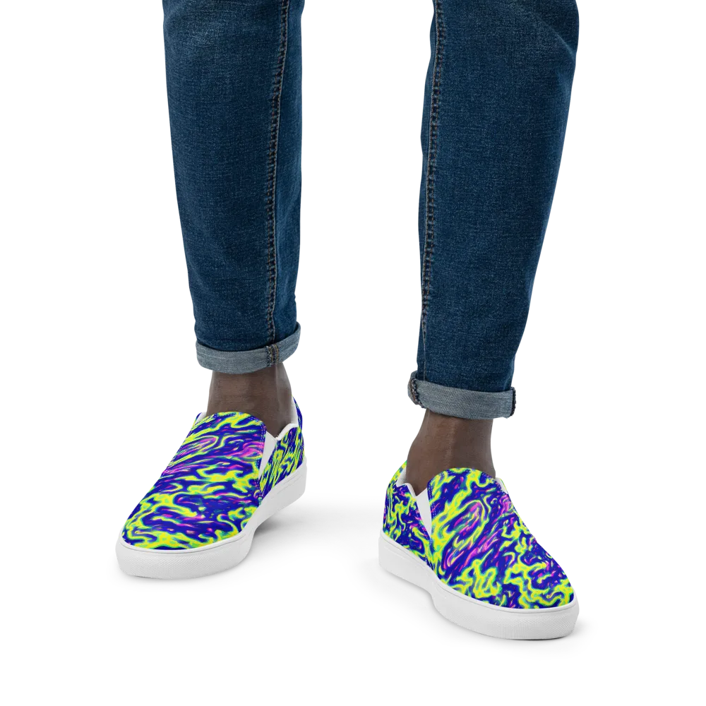 Hyperfluid on Men's Slip-On Canvas Shoes — Front