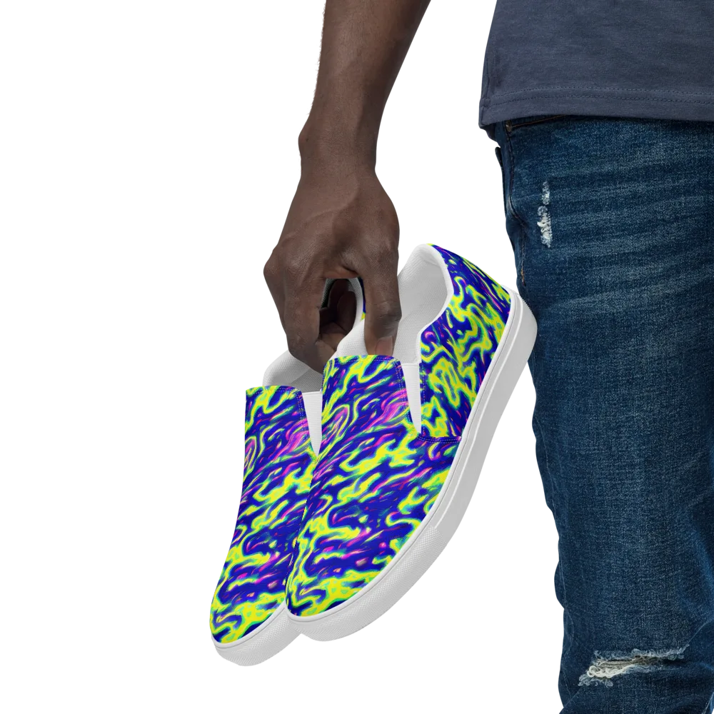 Hyperfluid on Men's Slip-On Canvas Shoes — Left Front