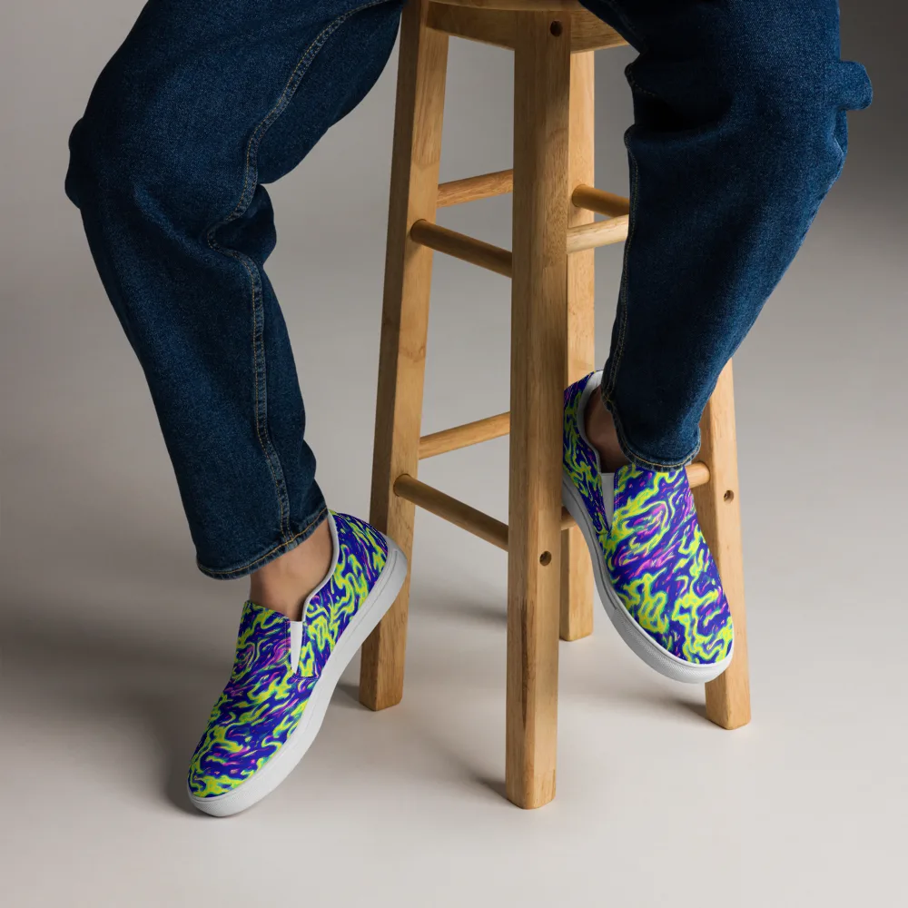 Hyperfluid on Men's Slip-On Canvas Shoes — Front