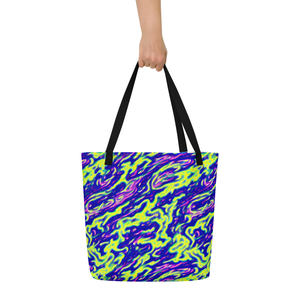 Hyperfluid on Large Tote Bag W/ Pocket — Front
