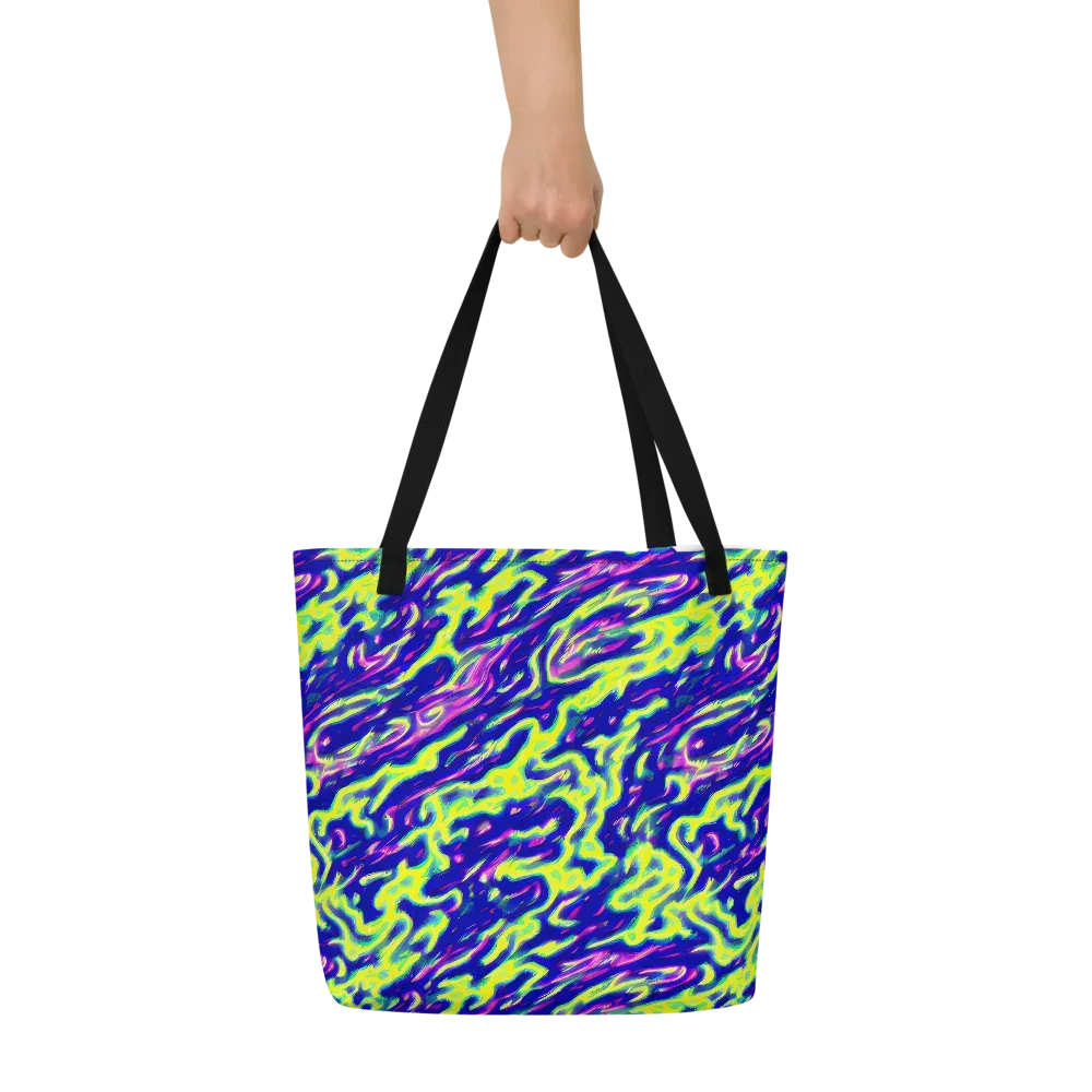 Hyperfluid on Large Tote Bag W/ Pocket — Front