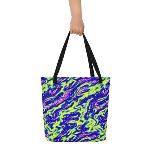 Hyperfluid on a Large Tote Bag W/ Pocket