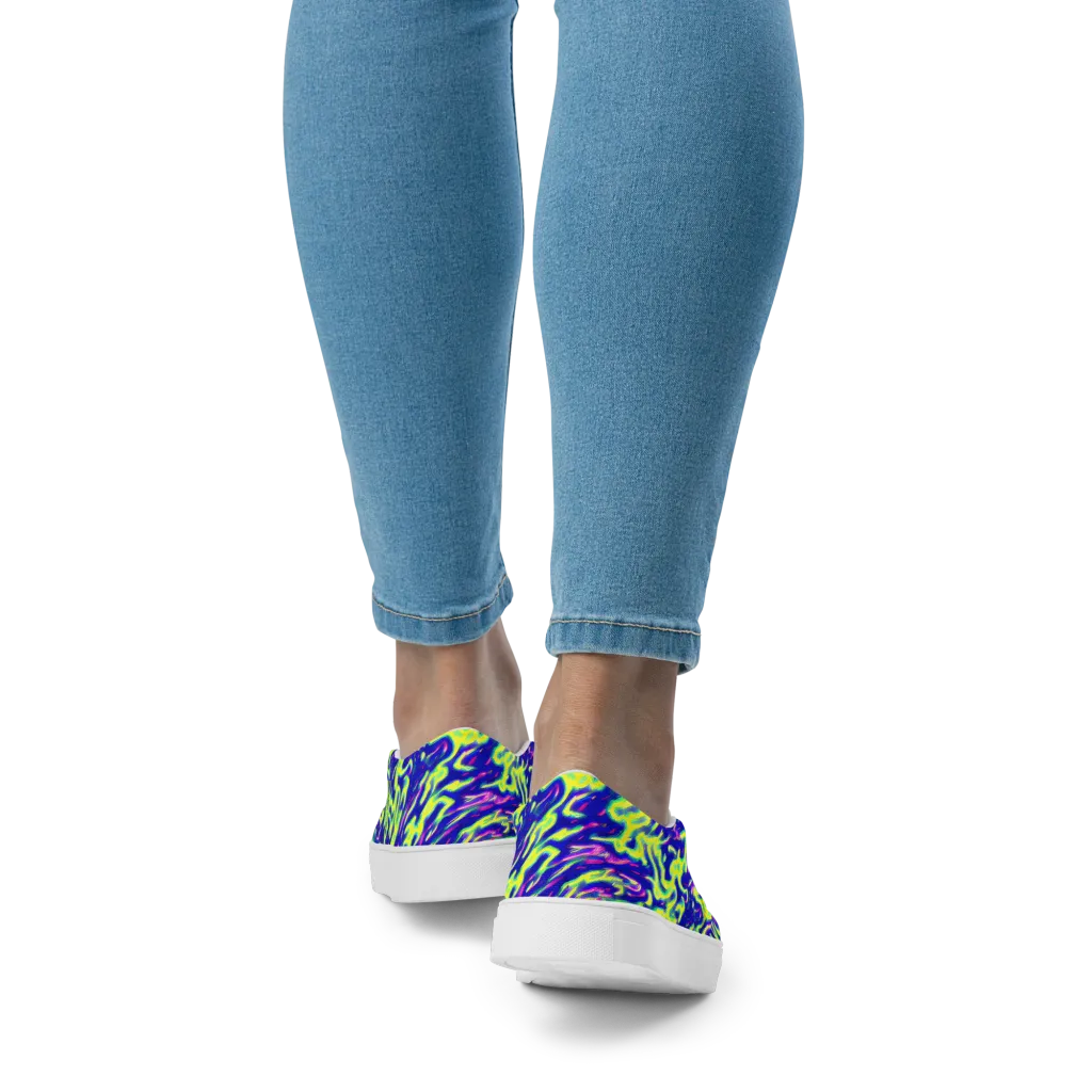 Hyperfluid on Women's Slip-On Canvas Shoes — Back