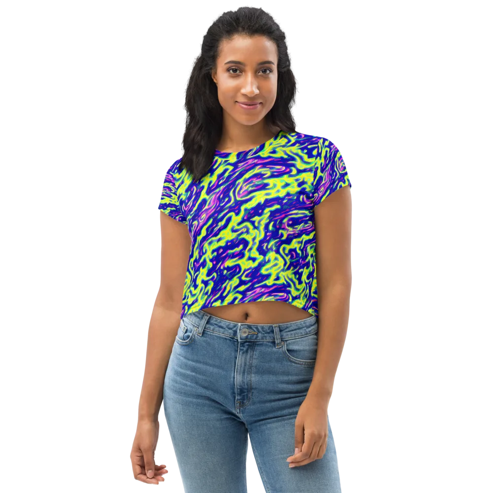Hyperfluid on Crop Tee — Front