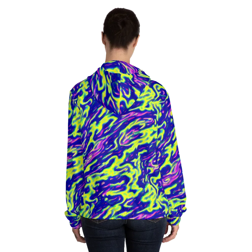Hyperfluid on Women's Full-Zip Hoodie — Back On Person