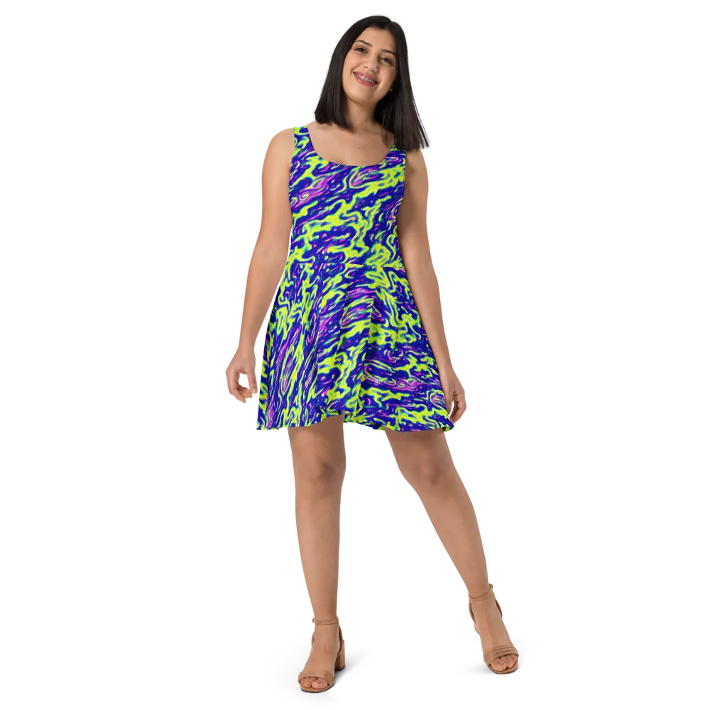 Hyperfluid on Skater Dress — Front