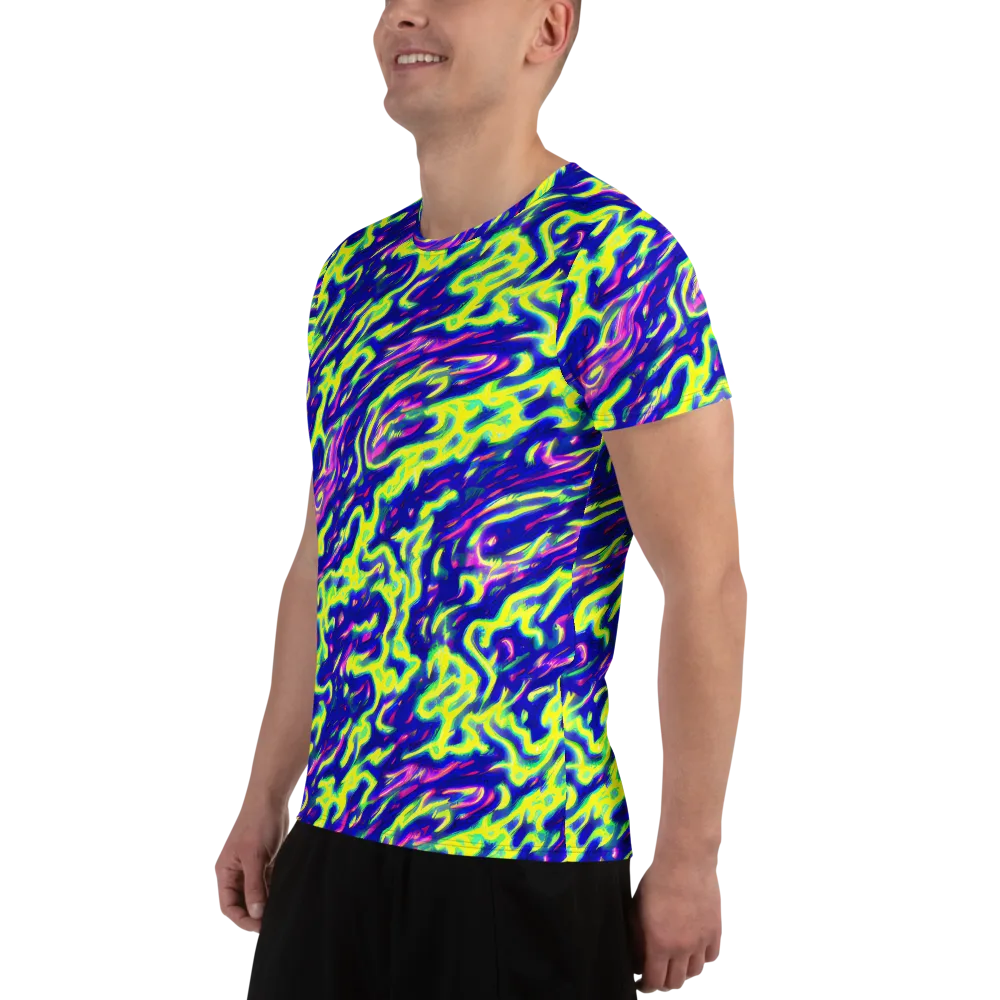 Hyperfluid on Men's Athletic T-Shirt — Left