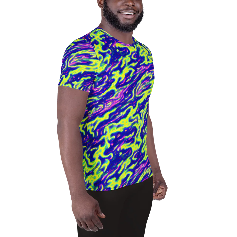 Hyperfluid on Men's Athletic T-Shirt — Right