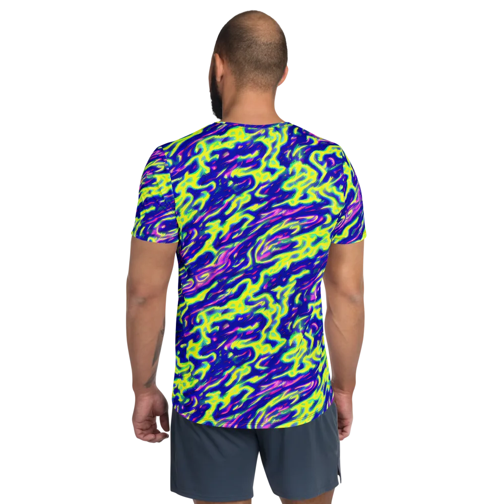 Hyperfluid on Men's Athletic T-Shirt — Back