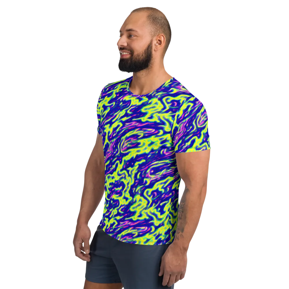 Hyperfluid on Men's Athletic T-Shirt — Left