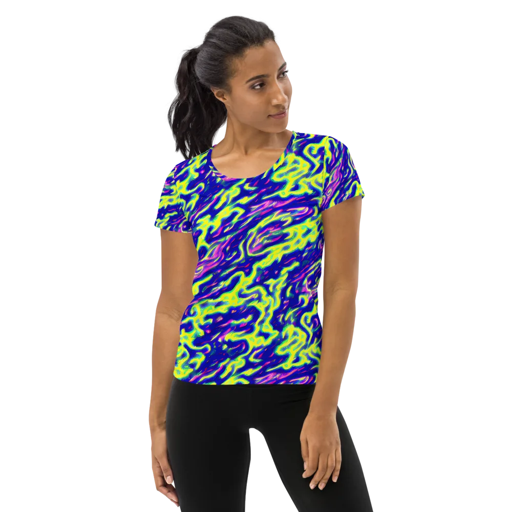 Hyperfluid on Women's Athletic T-Shirt — Front