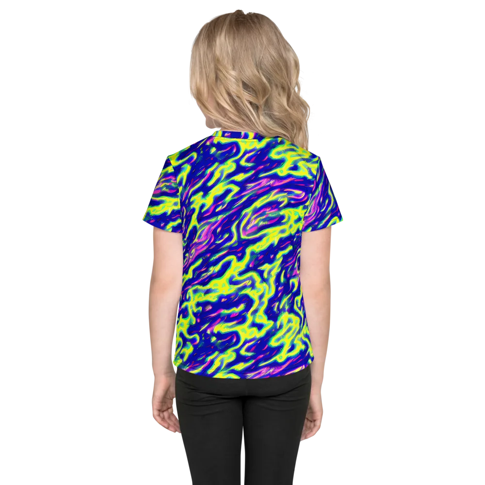 Hyperfluid on Kids Crew Neck T-Shirt — Back