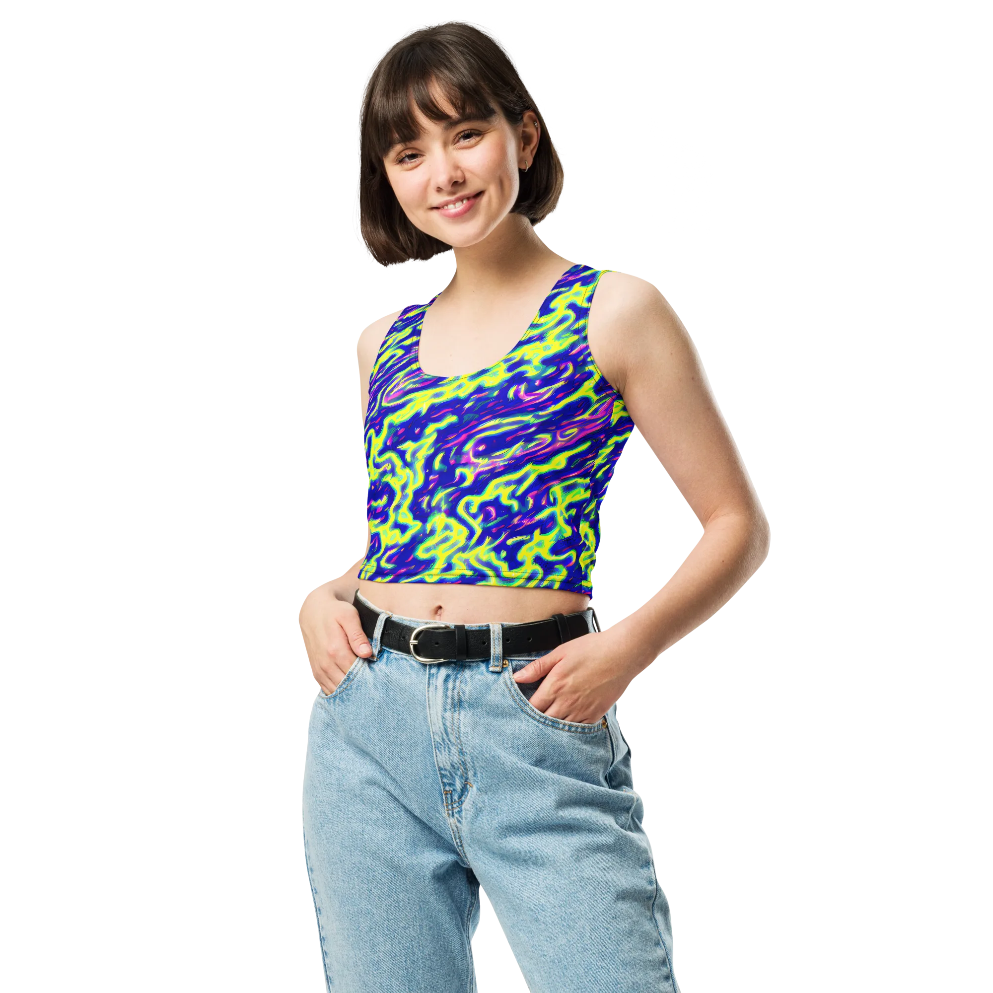 Hyperfluid on Crop Top — Front
