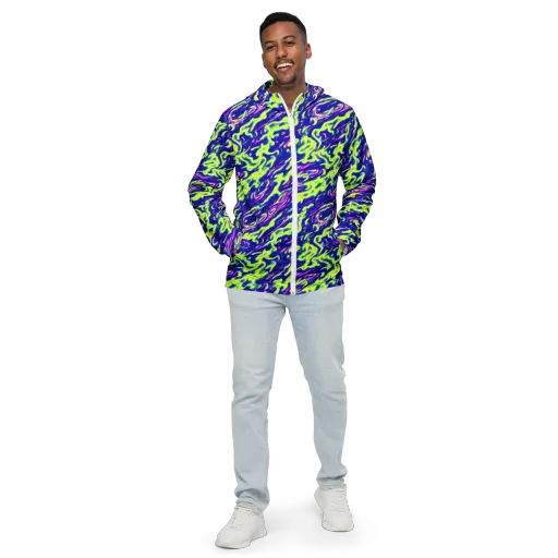 Hyperfluid on a Men's Windbreaker