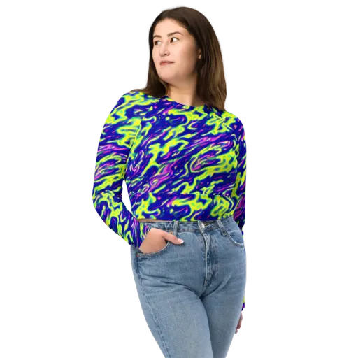 Hyperfluid on a Long Sleeve Crop Top