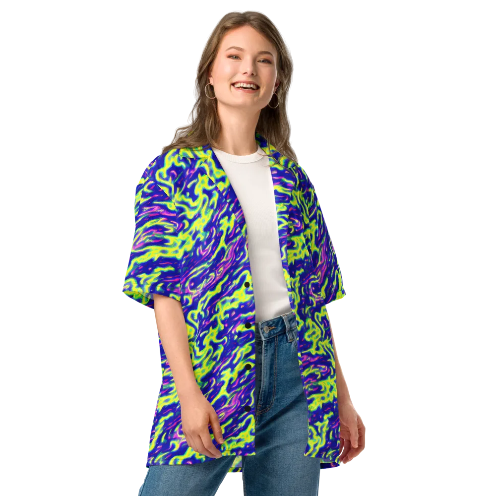 Hyperfluid on Button Shirt — Front
