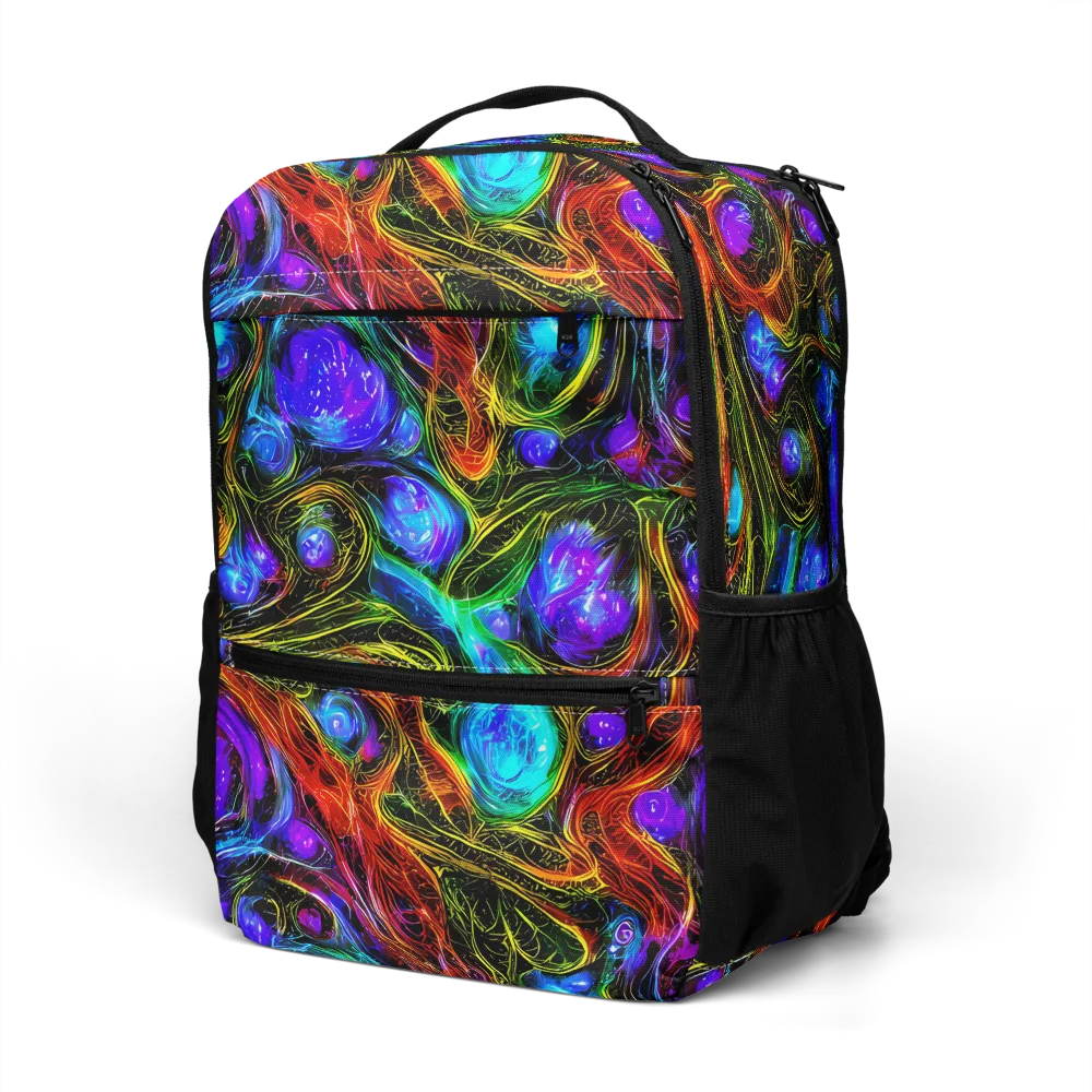 Neon Wildflower on Utility Backpack — Left Front