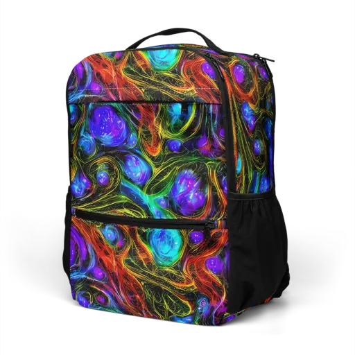 Neon Wildflower on a Utility Backpack