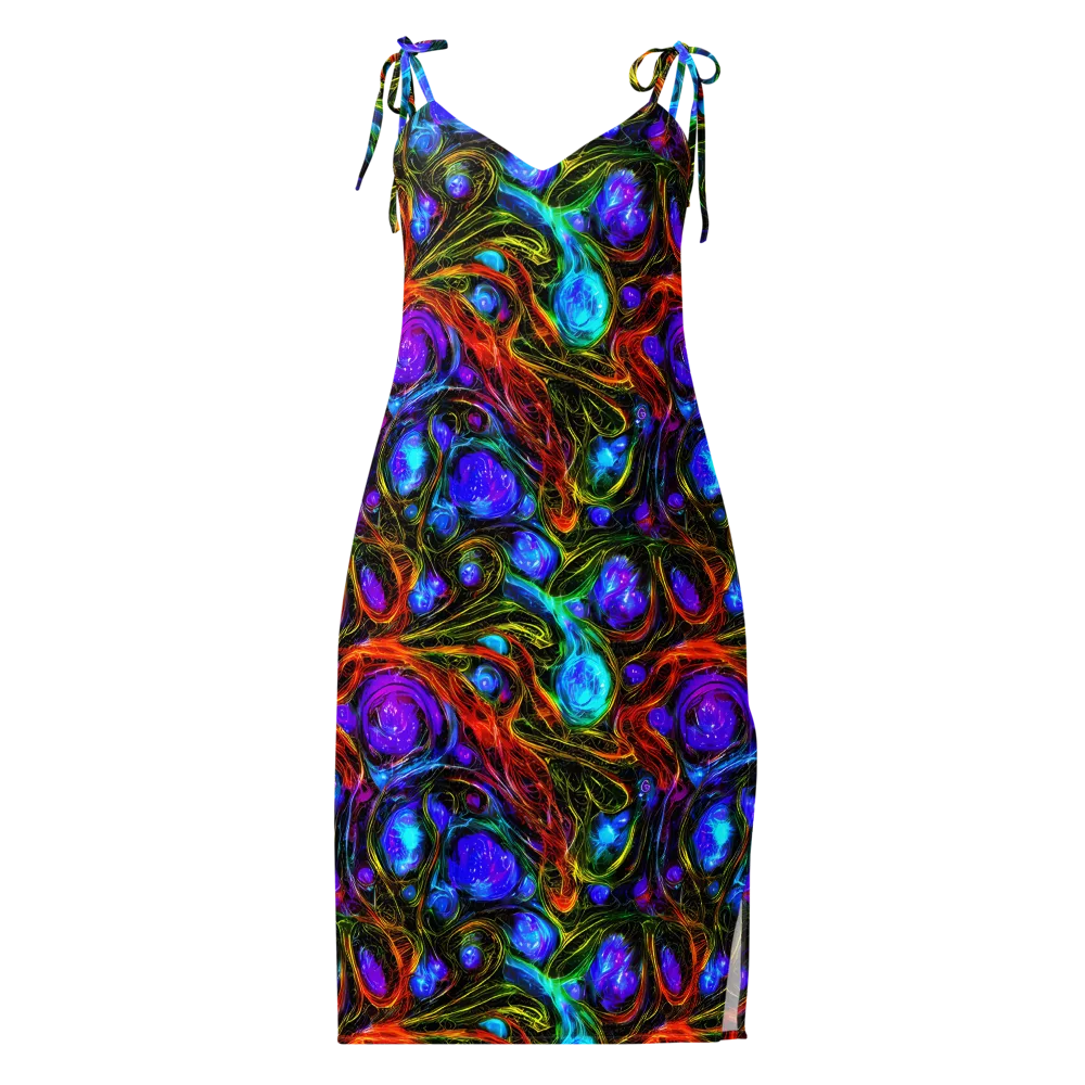 Neon Wildflower on Slip Dress — Front