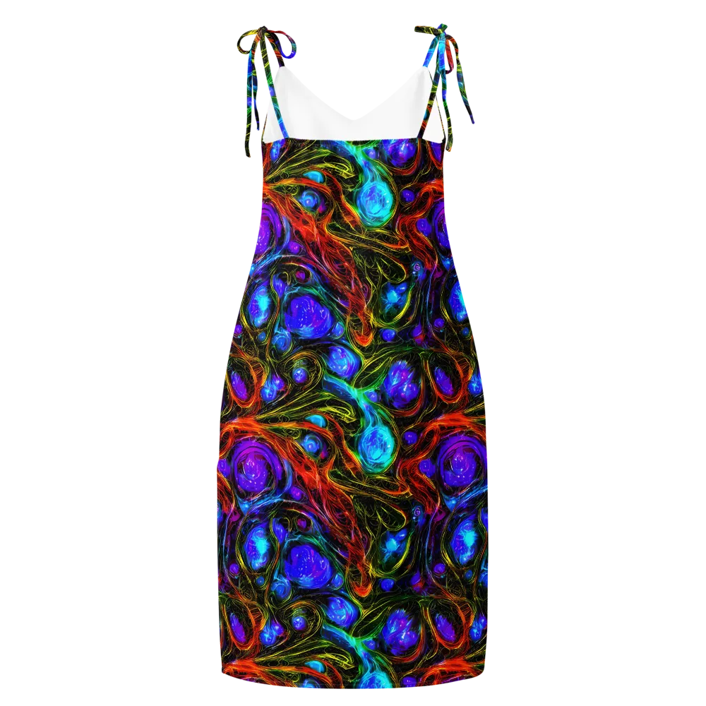 Neon Wildflower on Slip Dress — Back