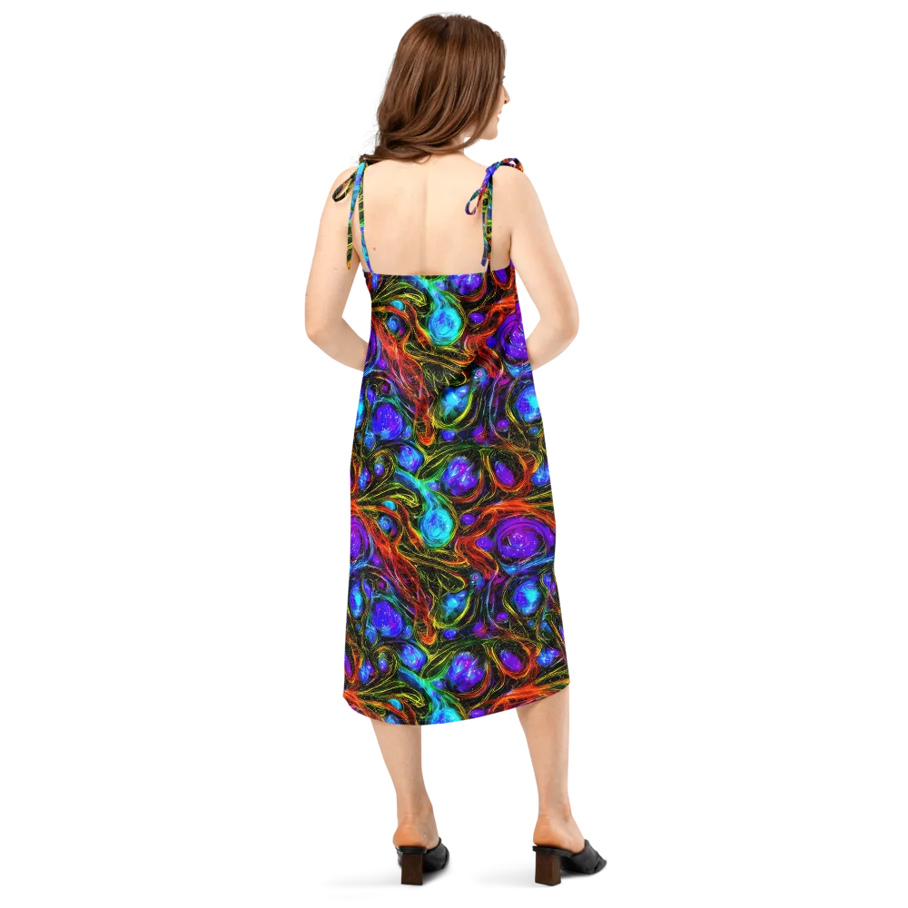 Neon Wildflower on Slip Dress — Back