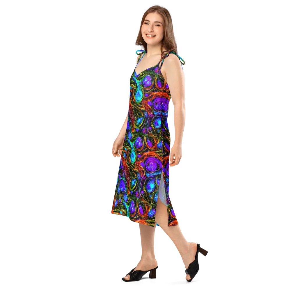 Neon Wildflower on Slip Dress — Left Front