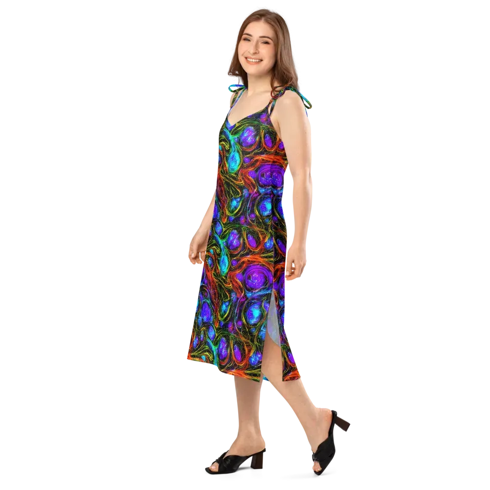 Neon Wildflower on Slip Dress — Left Front