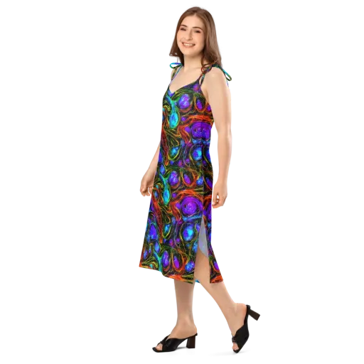 Neon Wildflower on a Slip Dress