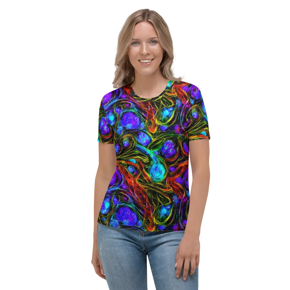 Neon Wildflower on Women's Crew Neck T-Shirt — Front