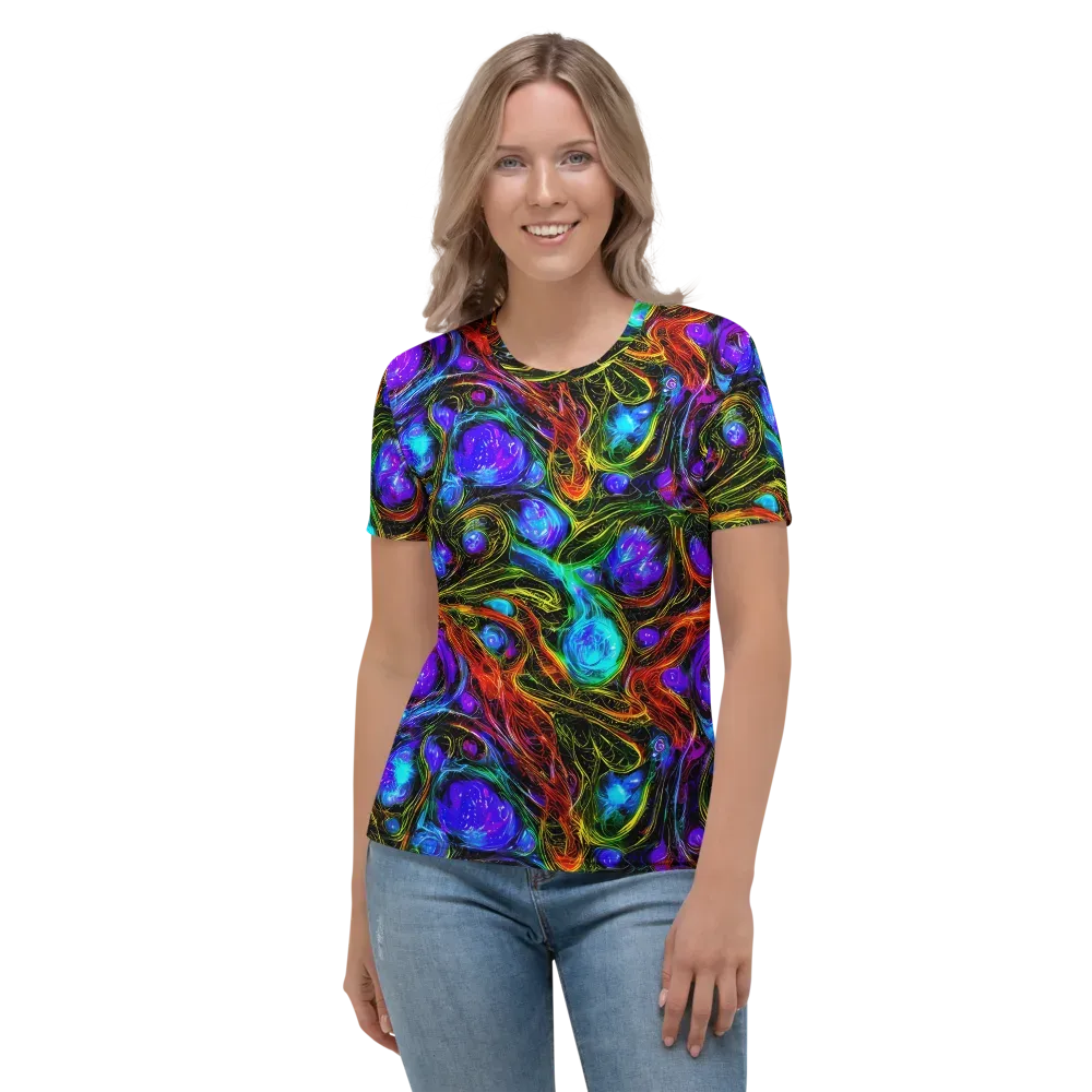 Neon Wildflower on Women's Crew Neck T-Shirt — Front