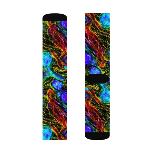 Neon Wildflower on a Socks