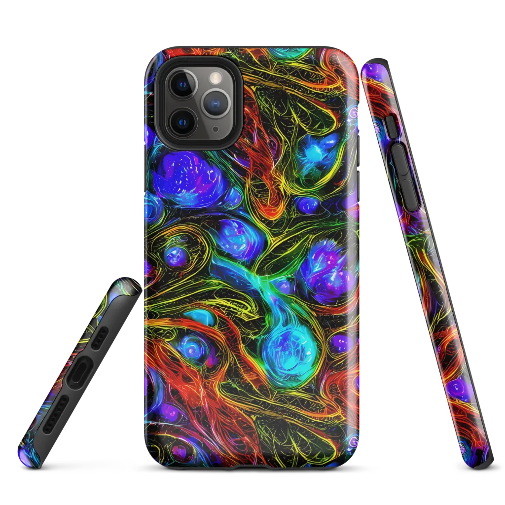 Neon Wildflower on Tough Case for iPhone® — Front