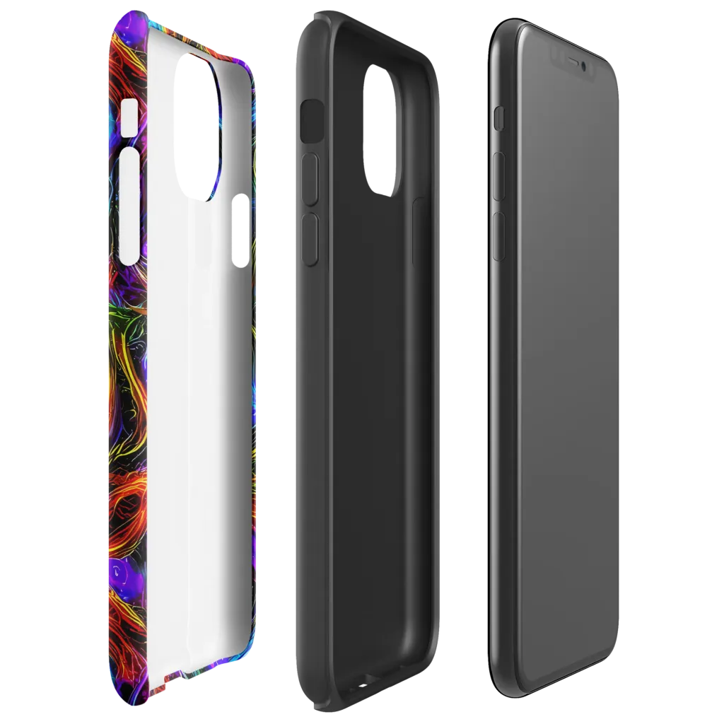 Neon Wildflower on Tough Case for iPhone® — Right