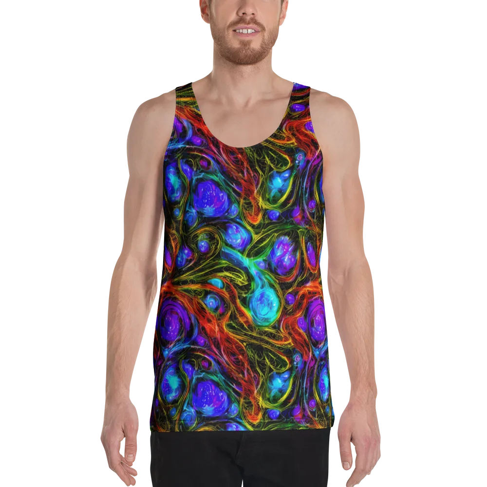 Neon Wildflower on Men's Tank Top — Front