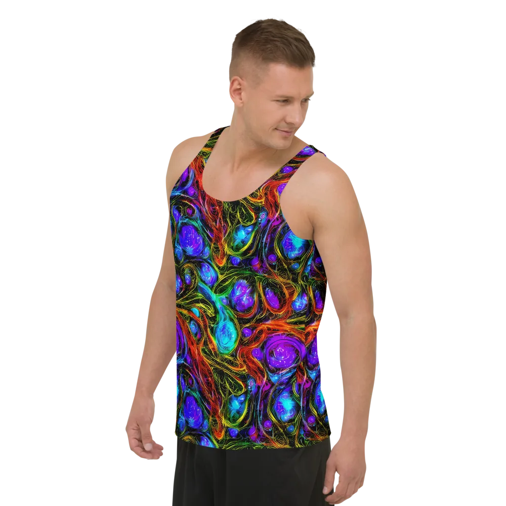 Neon Wildflower on Men's Tank Top — Left Front
