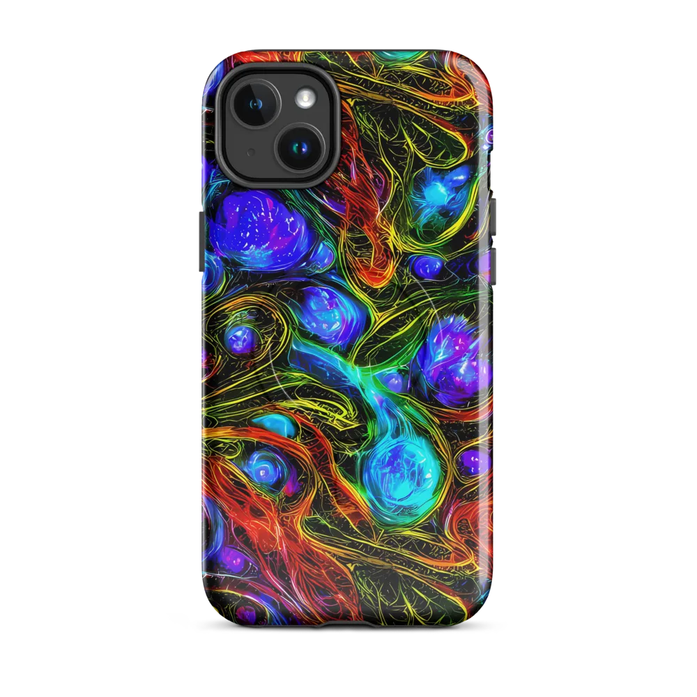 Neon Wildflower on MagSafe Tough Case for iPhone® — Front
