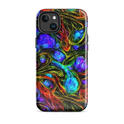 Neon Wildflower on a MagSafe Tough Case for iPhone®