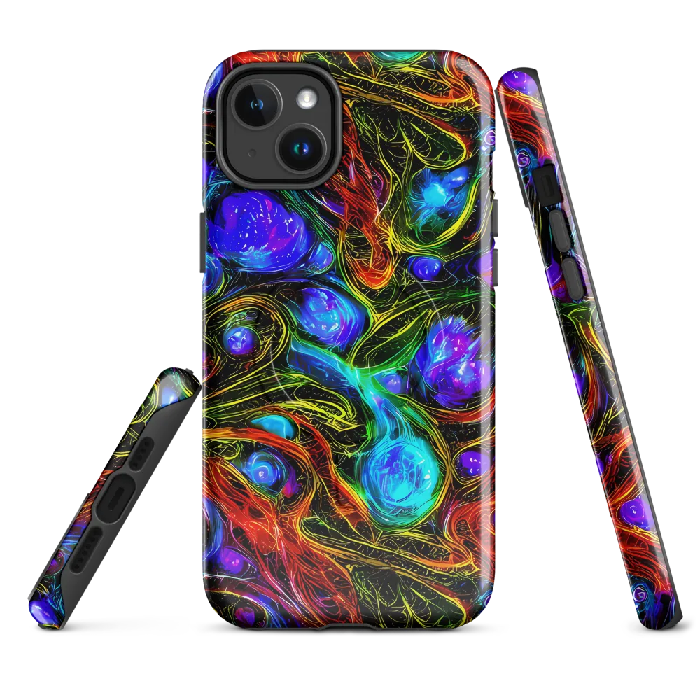 Neon Wildflower on MagSafe Tough Case for iPhone® — Front