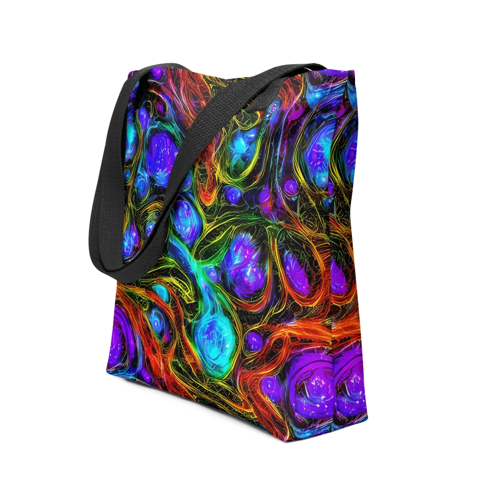 Neon Wildflower on Tote Bag — Front
