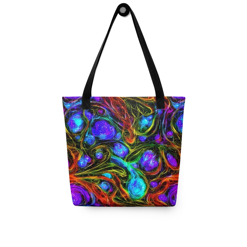Neon Wildflower on Tote Bag — Front