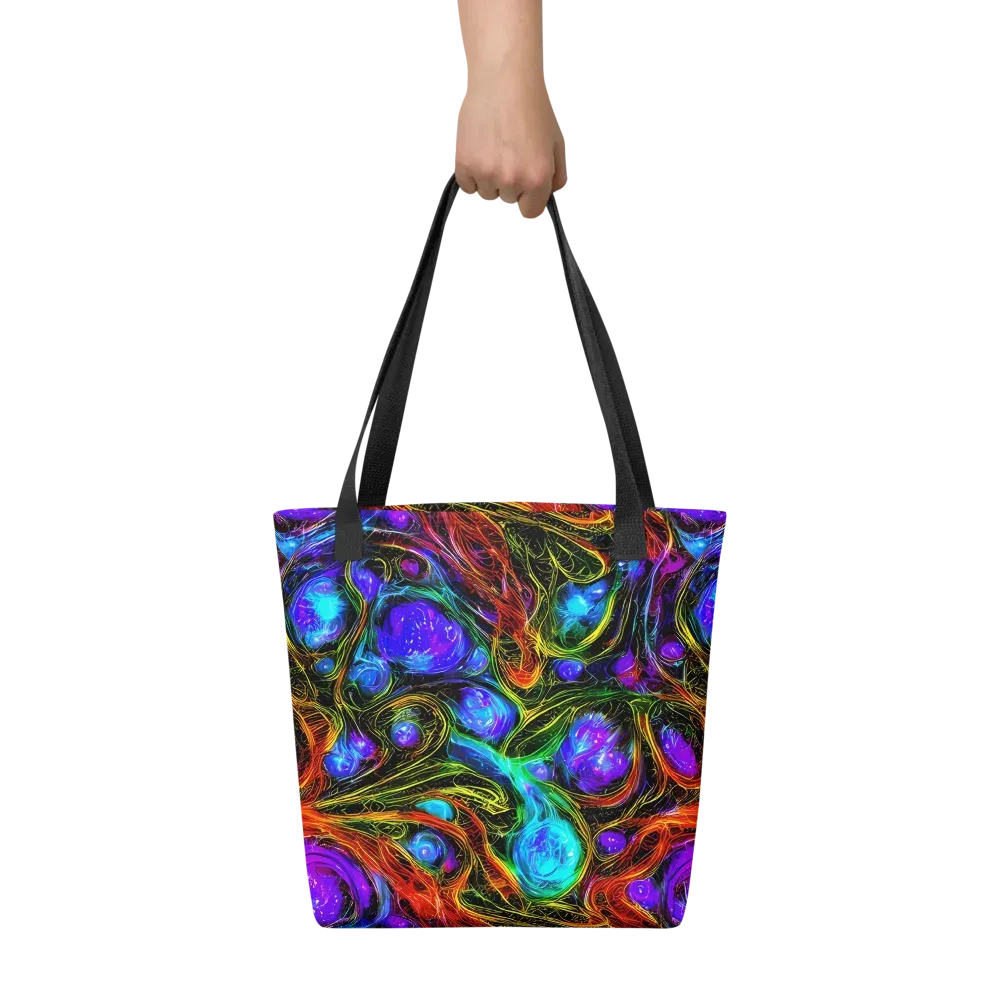 Neon Wildflower on Tote Bag — Front