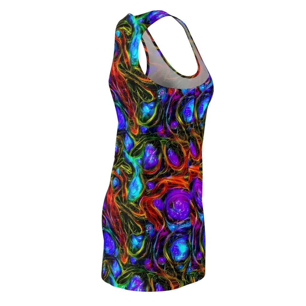 Neon Wildflower on Racerback Dress — Back Side
