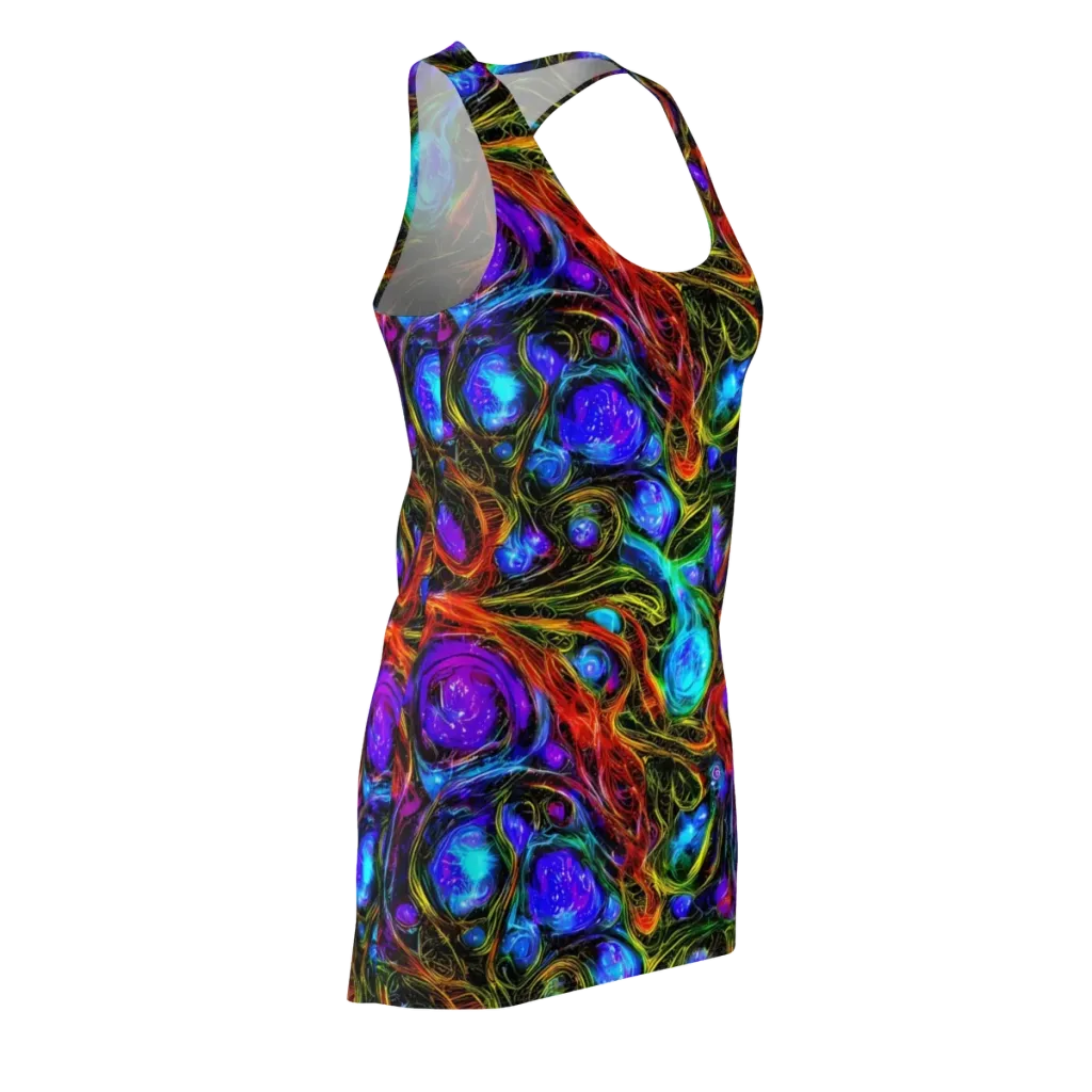 Neon Wildflower on Racerback Dress — Front Side