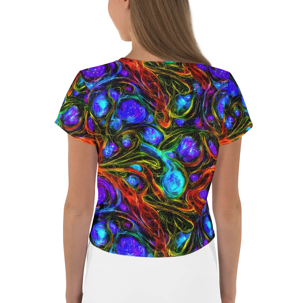 Neon Wildflower on Crop Tee — Back