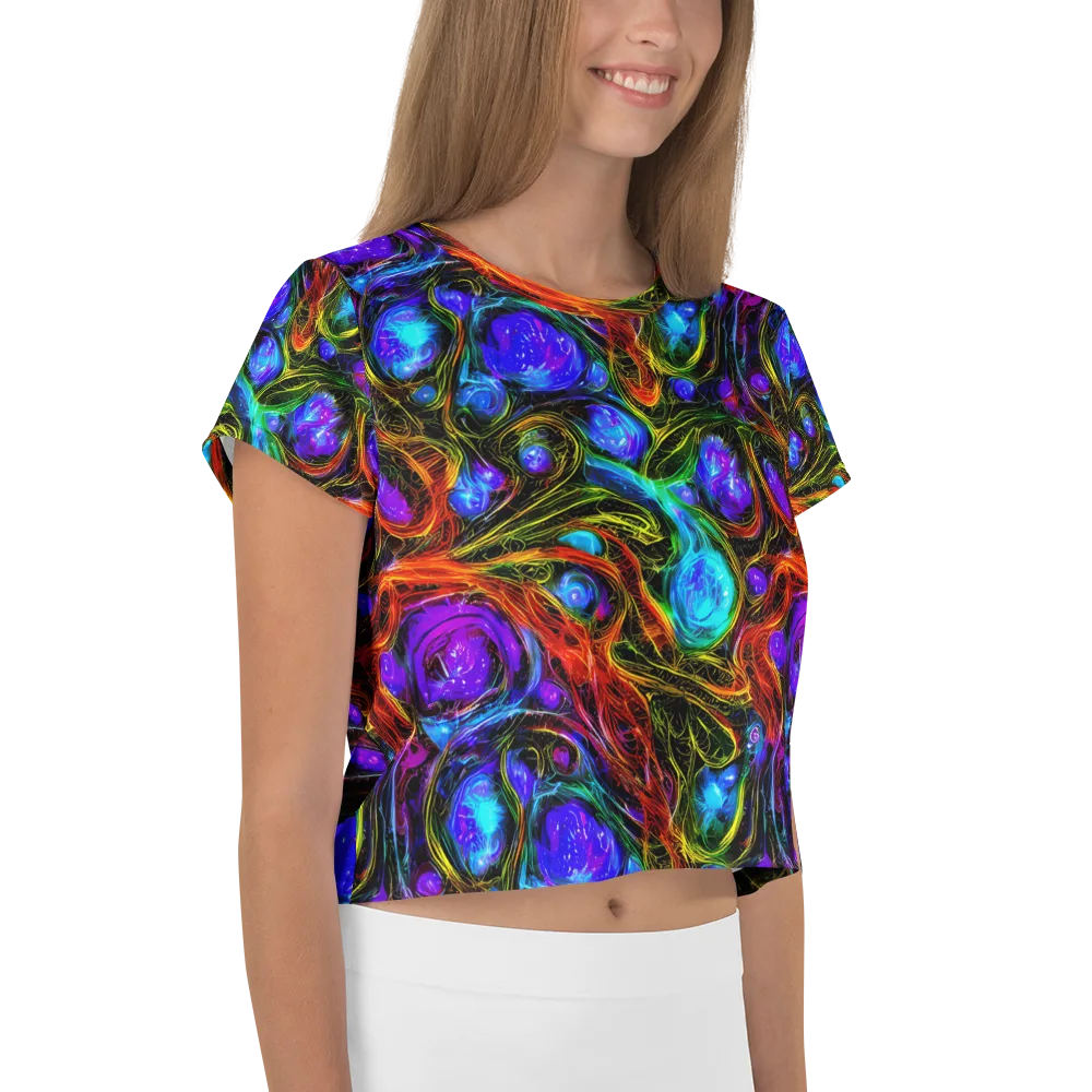 Neon Wildflower on Crop Tee — Right