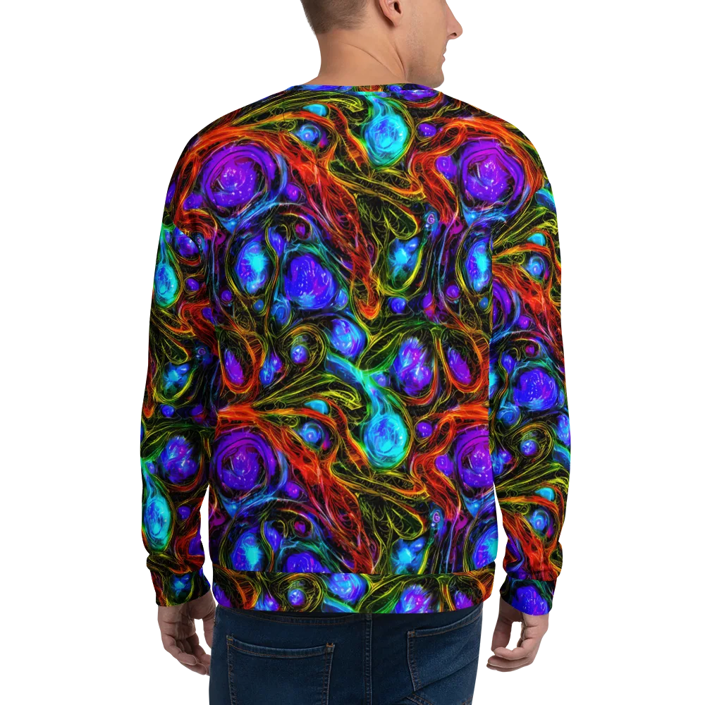 Neon Wildflower on Sweatshirt — Back