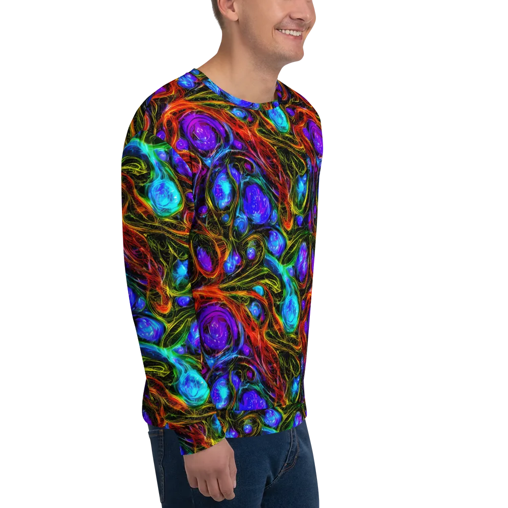 Neon Wildflower on Sweatshirt — Right Front